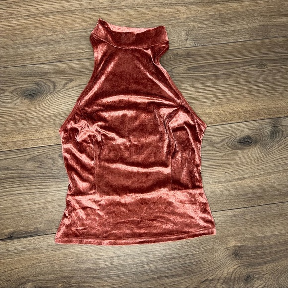 Free People Intimately | Crushed Velvet Mock Neck tank - Picture 2 of 9